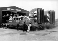 AP1-88 hovercraft at the Hovertravel maintenance hangar